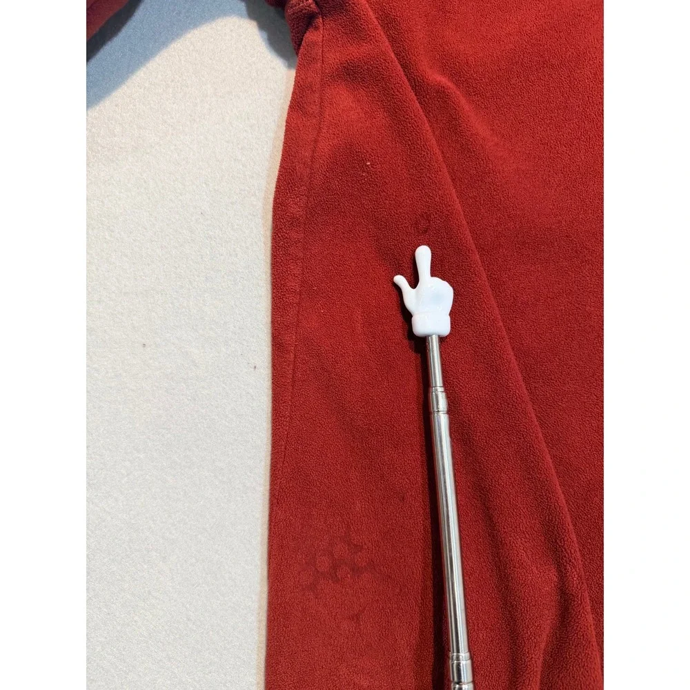 The North Face Mens Pullover TKA 100 Fleece Quarter Zip Red‎ Sweater Large